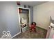 Bedroom featuring neutral carpet, grey walls, and white trim at 2230 Cedarmill Dr, Franklin, IN 46131