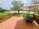 Inviting deck with views of community pond, complete with patio furniture for relaxing at 2292 Hampton Dr, Franklin, IN 46131