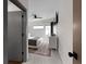 Cozy bedroom featuring neutral tones, a comfortable bed, a modern ceiling fan, and a flat-screen TV at 2326 Prospect St, Indianapolis, IN 46203