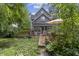 Charming home with lush green surroundings, back porch with outdoor seating, and inviting backyard at 38 W Main St, Brownsburg, IN 46112