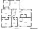 Detailed floor plan showcasing layout with dimensions for each room in the home at 5407 Adelaide St, Indianapolis, IN 46203