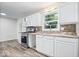 Bright kitchen with stainless steel appliances, light cabinets, and mosaic backsplash at 5407 Adelaide St, Indianapolis, IN 46203