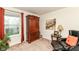 Cozy bedroom featuring a sitting area with large chair and armoire at 5765 White Pine Rd, Whitestown, IN 46075