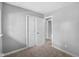 Neutral bedroom features carpet and a closet with an opening to the hallway at 9319 Rochelle Dr, Indianapolis, IN 46235