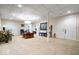Spacious finished basement with neutral carpet, recessed lighting, and ample room for various activities at 10381 Beaver Ridge Dr, Fishers, IN 46037