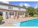 Spacious outdoor patio with a pool provides a refreshing retreat with comfortable seating and dining areas at 10594 Geist Rd, Fishers, IN 46037