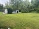 Large backyard with two detached storage sheds at 1330 Schleicher Ave, Indianapolis, IN 46229
