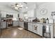 Bright kitchen featuring updated appliances, ample counter space, and stylish flooring at 1346 N Buck Creek Rd, Greenfield, IN 46140