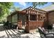 Brick patio with a pergola at 1346 N Buck Creek Rd, Greenfield, IN 46140