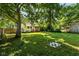 Expansive backyard with plenty of green space and mature trees at 2702 S Moreland Ave, Indianapolis, IN 46241