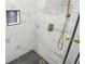 Contemporary shower design features black and white tile at 2715 S A St, Elwood, IN 46036