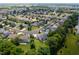 Wide aerial view showing a residential neighborhood in a suburban area at 3058 Mcintosh Dr, Bargersville, IN 46106
