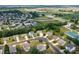Aerial view of a suburban neighborhood with lush greenery at 3058 Mcintosh Dr, Bargersville, IN 46106