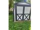 Modern shed with gray and black trim, offering extra storage in the backyard at , Indianapolis, IN 46227