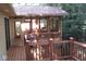 Spacious outdoor deck area, ideal for relaxation and enjoying nature at 3813 N Ramsgate Rd, Martinsville, IN 46151