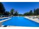 Beautiful community pool, surrounded by mature trees and lush landscaping, offering a serene environment at 3813 N Ramsgate Rd, Martinsville, IN 46151