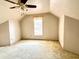 Upstairs bedroom with neutral carpet, a ceiling fan, and a window providing ample natural light at 4096 N 200 W, Greenfield, IN 46140