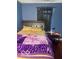 Bedroom with bed and dark curtains at 6334 Winslow Dr, Indianapolis, IN 46237