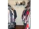 Walk-in closet with shelving and hanging storage; ample space for clothing and accessories at 6334 Winslow Dr, Indianapolis, IN 46237