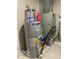 Close up view of the water heater and HVAC unit with good access for maintenance at 6334 Winslow Dr, Indianapolis, IN 46237