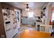 This is a charming kitchen with blue and white accents at 643 Harlan St, Plainfield, IN 46168