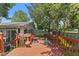 Wooden deck provides an excellent view of the backyard at 649 Lawndale Dr, Plainfield, IN 46168