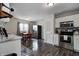 Open kitchen layout with stainless steel appliances and breakfast nook at 725 2Nd St, Shelbyville, IN 46176