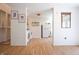 Convenient laundry area off the dining room features modern appliances and ample counter space at 8167 Center Lake Rd, Nineveh, IN 46164