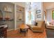 Cozy living room with unique couch, wood accents, and natural light at 8167 Center Lake Rd, Nineveh, IN 46164