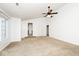 Spacious bedroom with carpet, a fan, and ample natural light offers comfort at 8909 Carnation Dr, Noblesville, IN 46060
