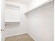 Walk-in closet with shelving for organized storage at 8909 Carnation Dr, Noblesville, IN 46060
