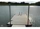 Close up of the dock, providing a space for water activities and enjoying the lake at 9404 Crystal River Dr, Indianapolis, IN 46240
