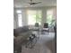Bright living room featuring a comfortable couch, contemporary decor, and natural light streaming through the large windows at 955 Dorman St, Indianapolis, IN 46202