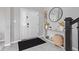 Bright foyer with gray vinyl flooring and stylish decor at 9986 Gallop Ln, Fishers, IN 46040