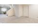 Basement Gathering room features stairs to upper floor and two storage closets at 14030 Old Mill Ct, Carmel, IN 46032