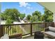 Wooden deck overlooking the backyard and neighborhood at 1406 Linden St, Indianapolis, IN 46203