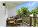 Covered deck with outdoor furniture is great for enjoying the weather at 1406 Linden St, Indianapolis, IN 46203