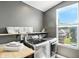 Laundry room features newer LG washer and dryer set with a view from the window at 1406 Linden St, Indianapolis, IN 46203