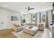 Spacious living room with modern furnishings, neutral color palette, and an open floor plan at 1406 Linden St, Indianapolis, IN 46203