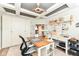 Bright office with lots of storage, natural light and a ceiling fan at 16283 Spring Bank Ct, Fishers, IN 46040