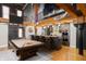 Beautiful kitchen with stainless steel appliances, pendant lighting, and pool table at 207 S Meridian St # 2F, Indianapolis, IN 46225