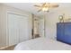 Bright bedroom with a large closet and an open entryway with white walls at 2127 Yosemite Dr, Lebanon, IN 46052