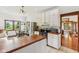 Bright kitchen with white cabinets, wood countertops, and stainless steel appliances at 26735 Six Points Rd, Sheridan, IN 46069