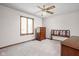 Bedroom featuring neutral carpet, ceiling fan, and natural light at 3818 S Creekside Dr, New Palestine, IN 46163