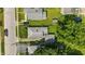 Overhead view of the home showing the roof, backyard, and surrounding neighborhood landscape at 4708 Fletcher Ave, Indianapolis, IN 46203