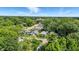 Aerial perspective of the property nestled in a lush, green neighborhood with visible street access at 4708 Fletcher Ave, Indianapolis, IN 46203