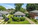 Charming one-story home featuring well-maintained landscaping and a quaint, inviting facade at 4708 Fletcher Ave, Indianapolis, IN 46203