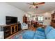 Cozy living room with wood floors, stylish furnishings, and an open layout at 4905 Lilium Dr, Plainfield, IN 46168