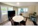 Inviting dining space with a round table, chairs, a decorative rug, and a pass-through to the adjacent kitchen at 514 E 2Nd St, Sheridan, IN 46069
