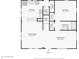 Detailed floor plan showcasing the layout of the first floor, including kitchen and living areas at 514 E 2Nd St, Sheridan, IN 46069